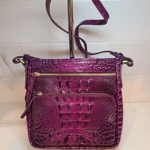 Brahmin Vintage Cleo Purple Crossbody Bag
